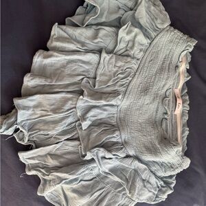 Light Blue Ruffled Skirt